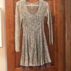 Free People Gray Babydoll dress